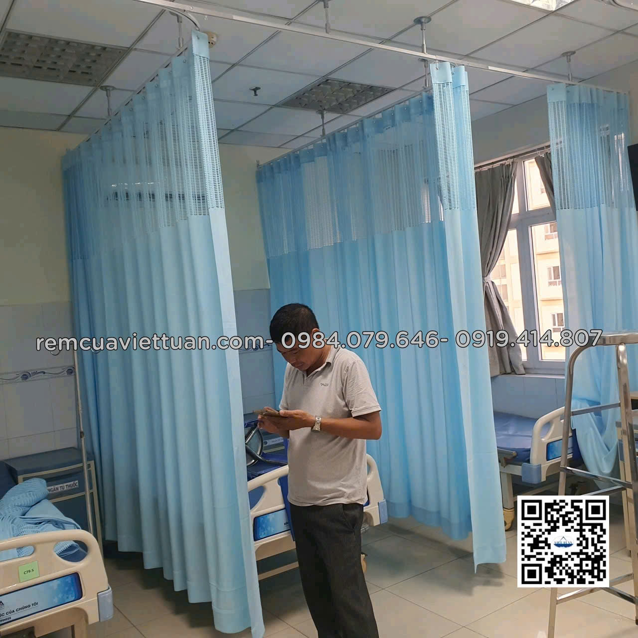 Lắp rèm tại bệnh viện Á Âu ( Thủ Khoa Huân, Q1, TPHCM)