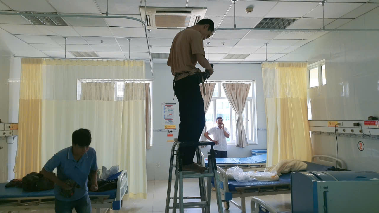 Rèm y tế bệnh viện- (lắp tại BV Xuyên Á)