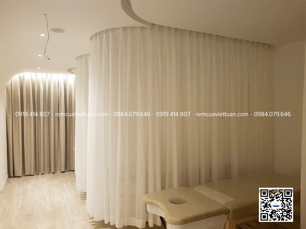 Rèm ngăn giường spa cao cấp
