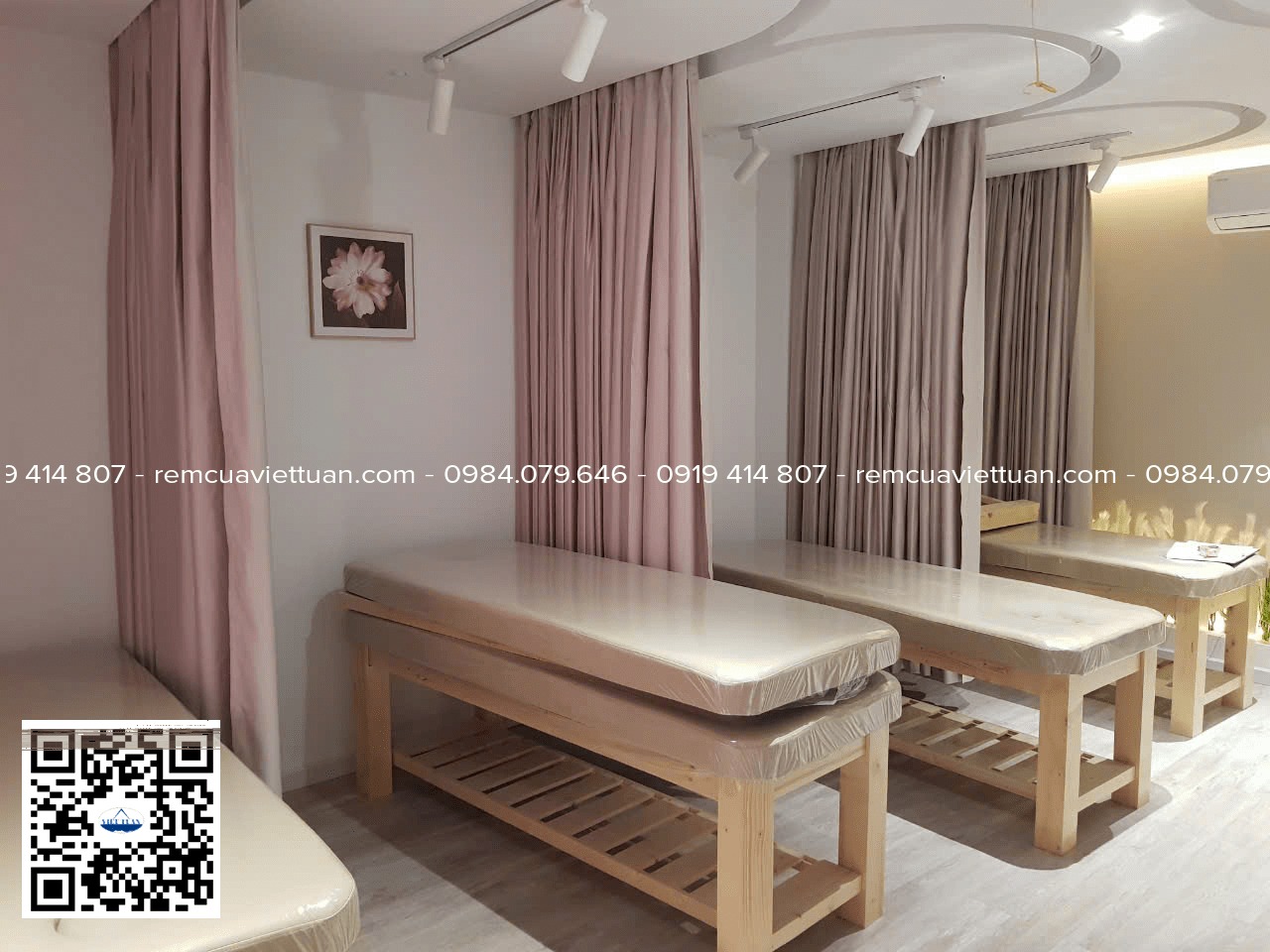 Rèm ngăn giường spa việt tuấn