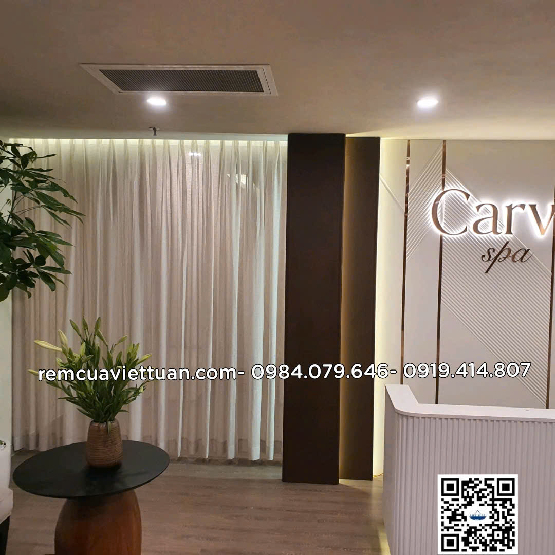 Rèm voan ngăn giường spa tại tphcm