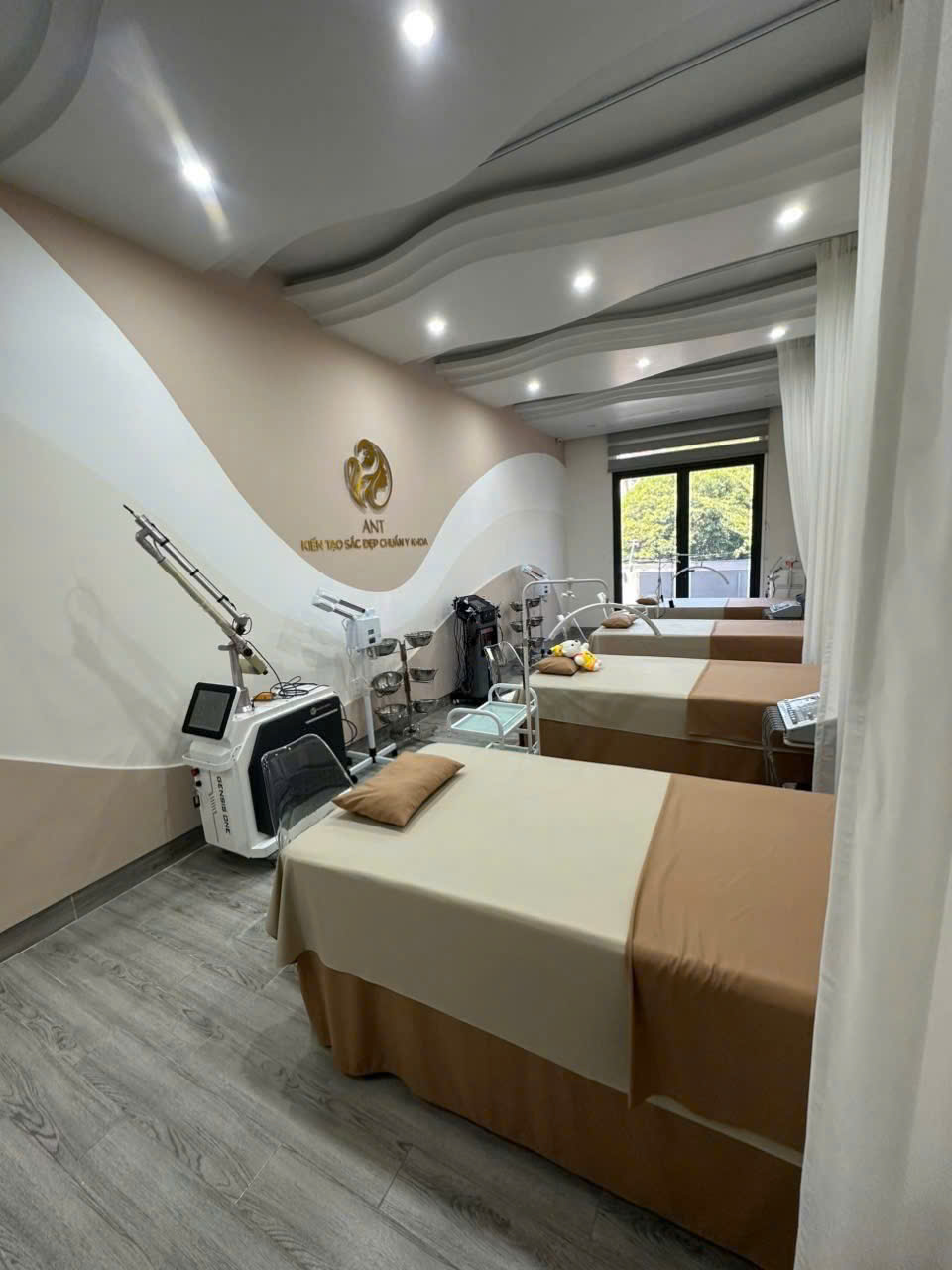 Drap giường spa màu xanh- VT05