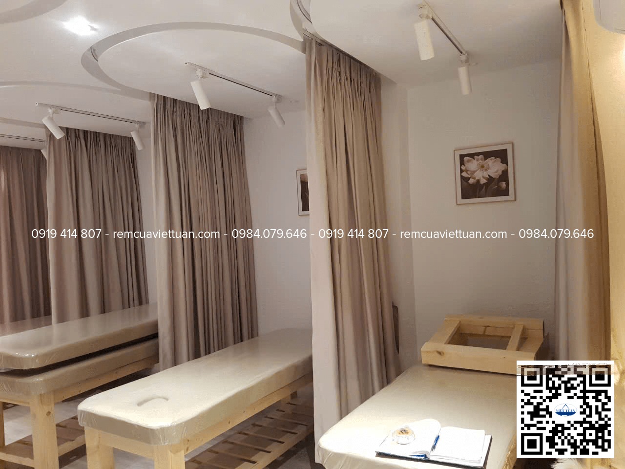 Rèm ngăn giường spa cao cấp tại TPHCM